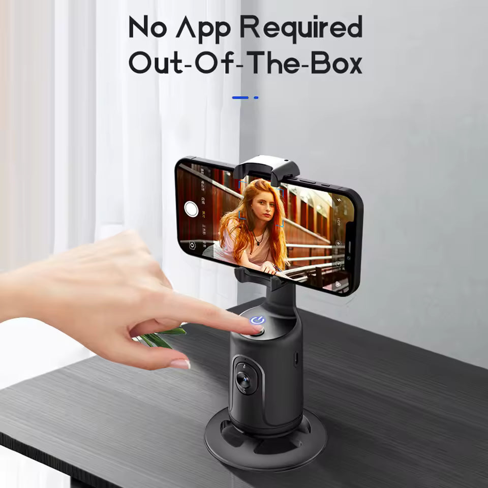 Intelligent Smartphone Stabilizer Follow-up 360 Rotation Phone Gimbal Stabilizer Selfie Stick Tripod for Live