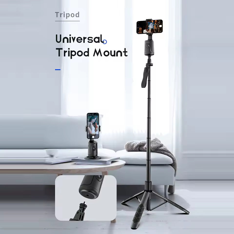 Intelligent Smartphone Stabilizer Follow-up 360 Rotation Phone Gimbal Stabilizer Selfie Stick Tripod for Live